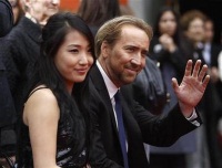 Nicolas Cage y su actual esposa Alice Kim
